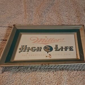 Miller's High Life Decorative Tray - Green and Cream